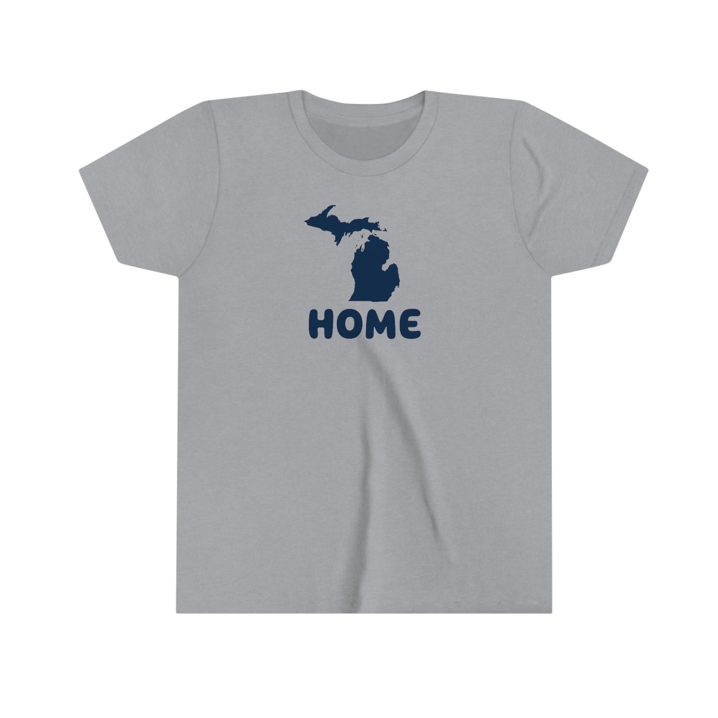 Michigan 'Home' T-Shirt (Rounded Children's Font) | Youth Short Sleeve