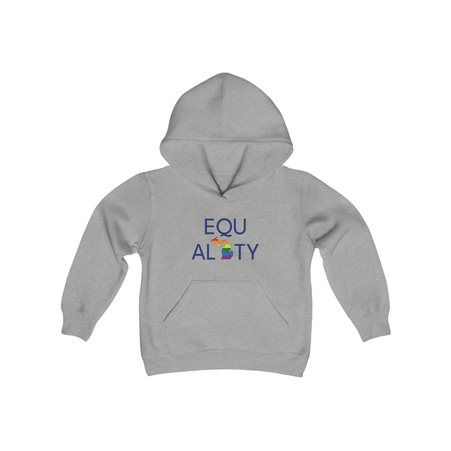 Michigan 'Equality' Hoodie (w/ LGBTQ Pride Colors)  | Unisex Youth