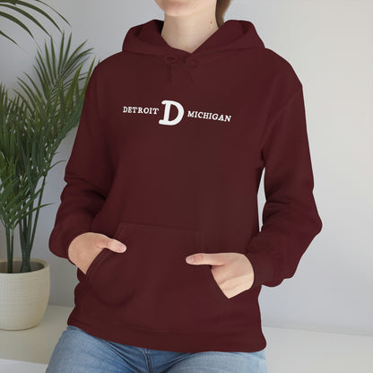 'Detroit Michigan' Hoodie (w/ Old French D) | Unisex Standard