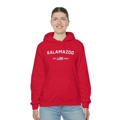 'Kalamazoo EST 1836' (w/USA Flag Outline) | Unisex Standard