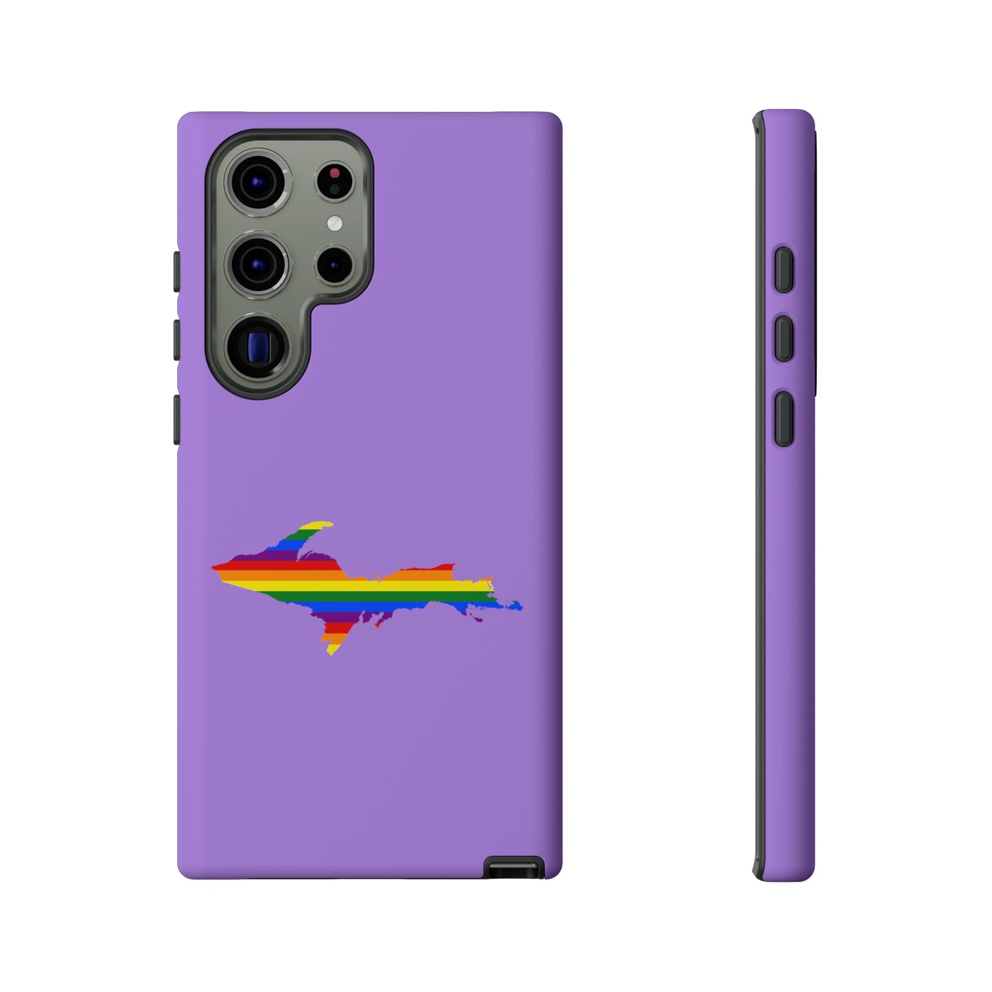 Michigan Upper Peninsula Tough Phone Case (Lavender w/ UP Pride Flag Outline) | Samsung & Pixel Android