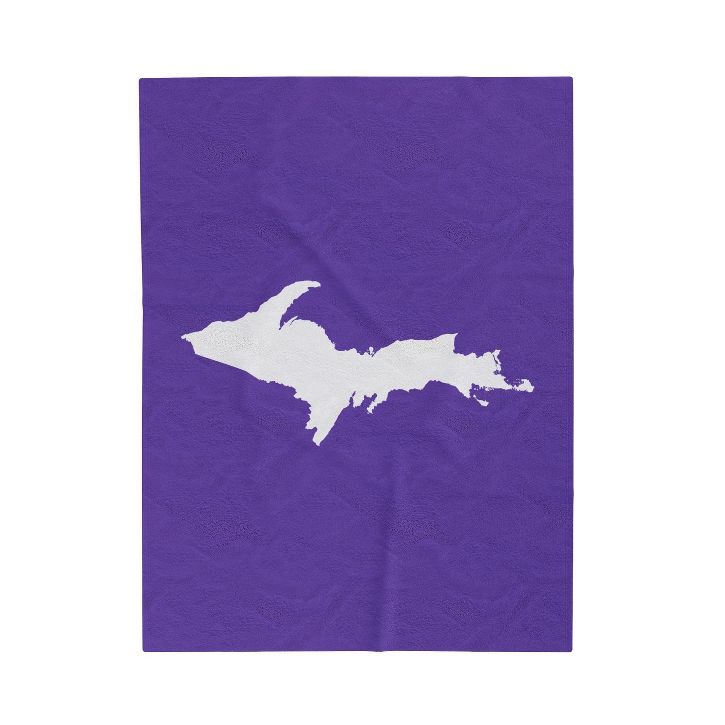 Michigan Upper Peninsula Plush Blanket (w/ UP Outline) | Lake Iris