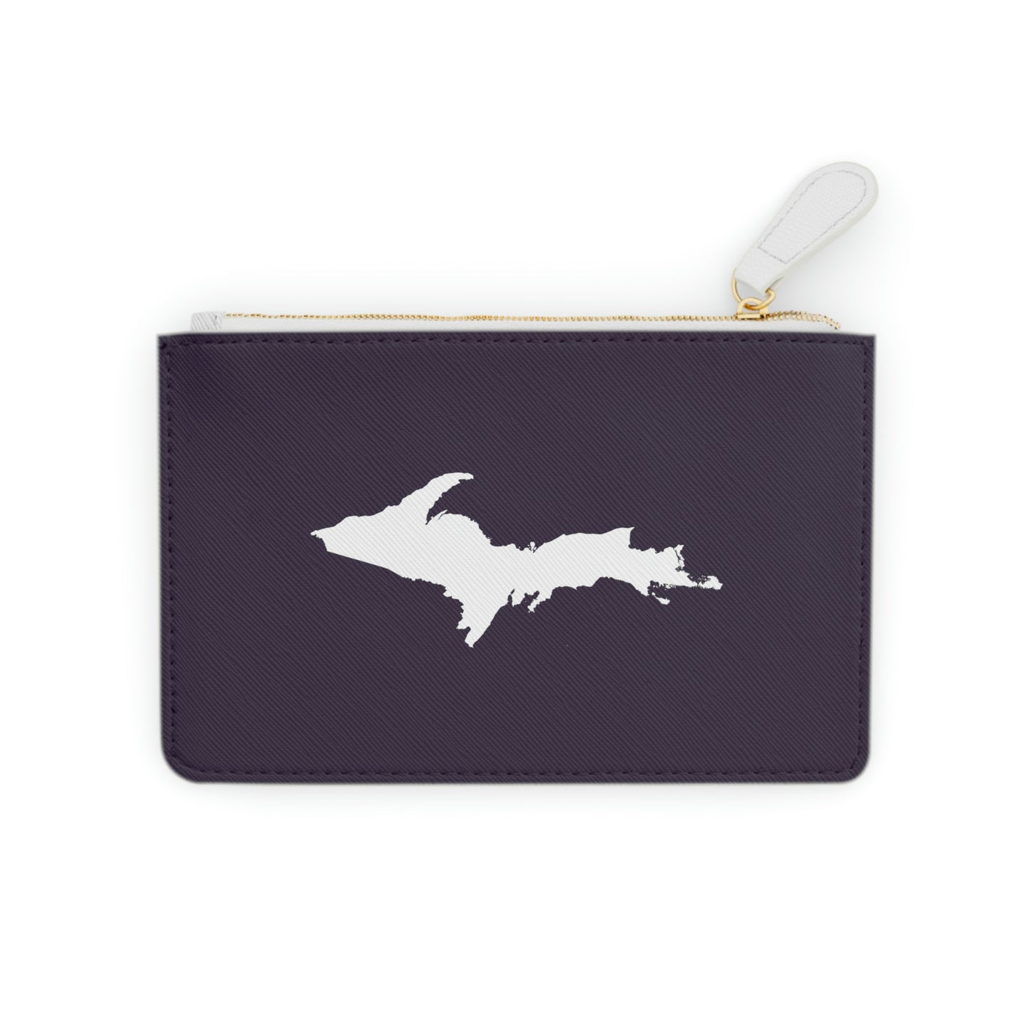 Michigan Upper Peninsula Mini Clutch Bag (Blackcurrant w/ UP Outline)