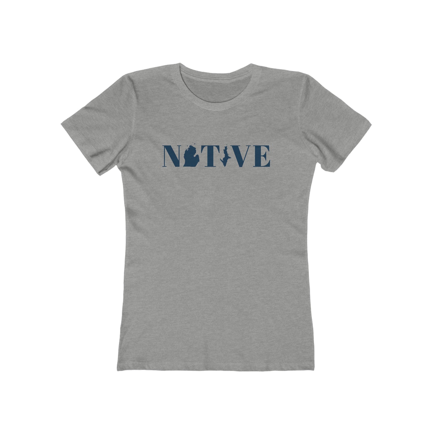 Michigan 'Native' T-Shirt (Didone Font) | Women's Boyfriend Cut