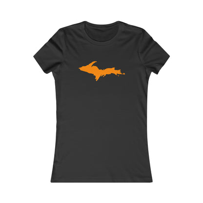 Michigan Upper Peninsula T-Shirt (w/ Orange UP Outline) | Women's Slim Fit