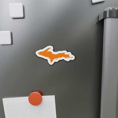 Michigan Upper Peninsula Kiss Cut Magnet (w/ Orange UP Outline)