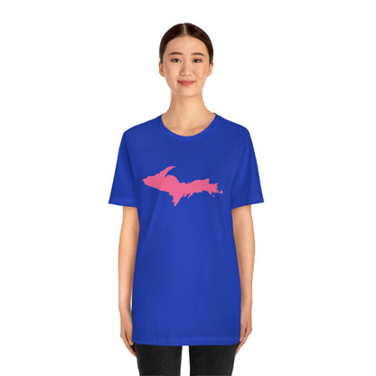 Michigan Upper Peninsula T-Shirt (w/ Pink UP Outline) | Unisex Standard Fit