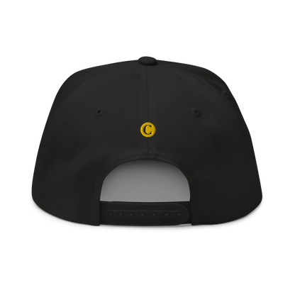 Detroit 'Old French D' Flat Bill Snapback (w/ Side Design) | Gold Embroidery