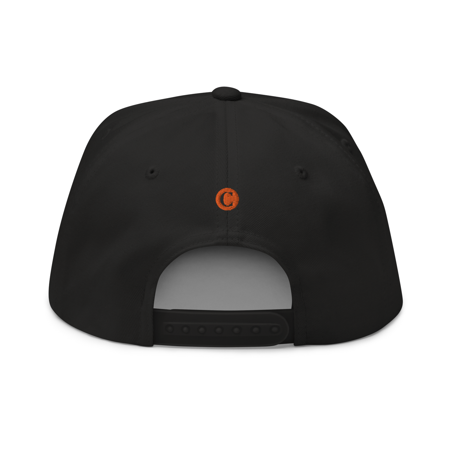 Detroit 'Old French D' Flat Bill Snapback (w/ Side Design) | Orange Embroidery