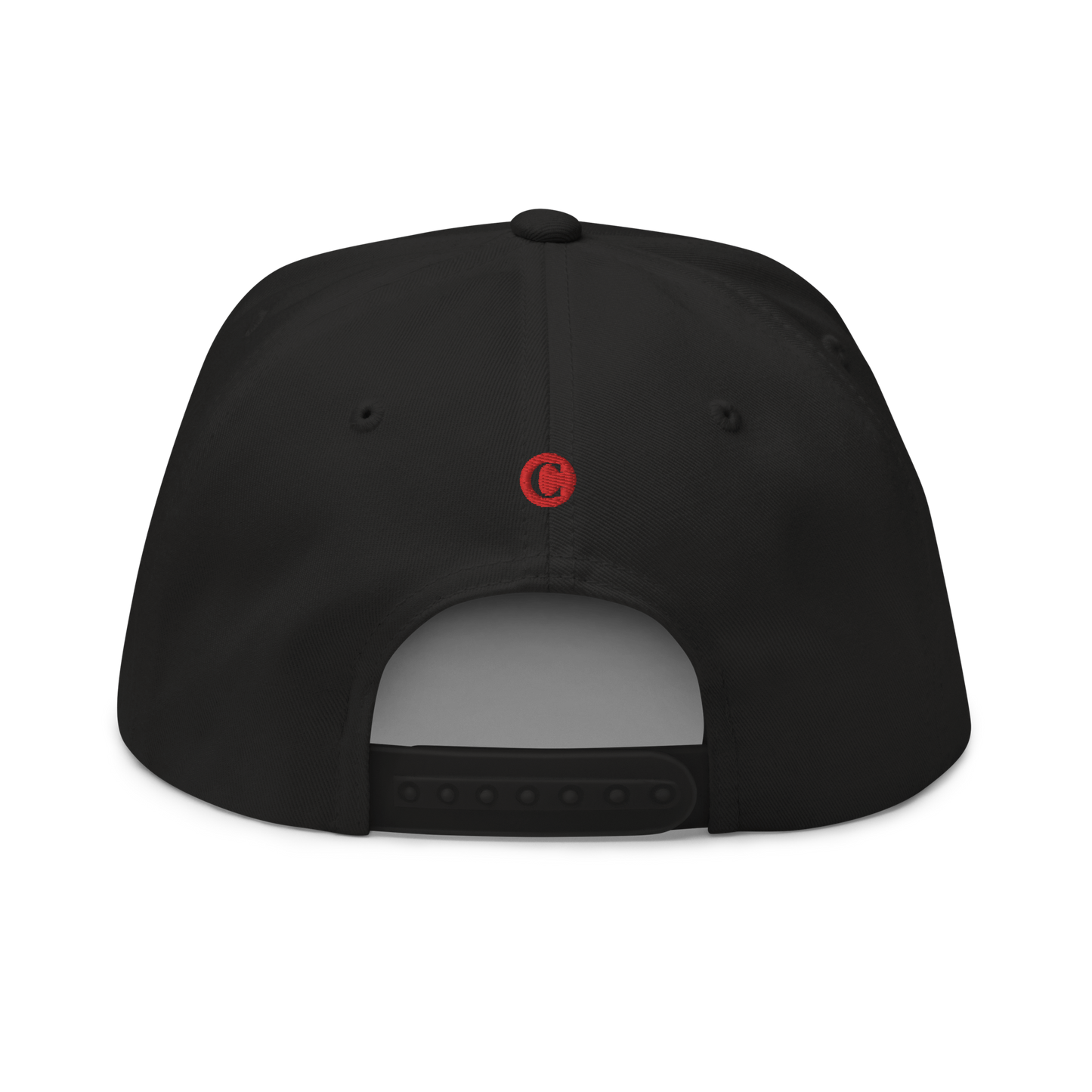 Detroit 'Old French D' Flat Bill Snapback (w/ Side Design) | Red Embroidery