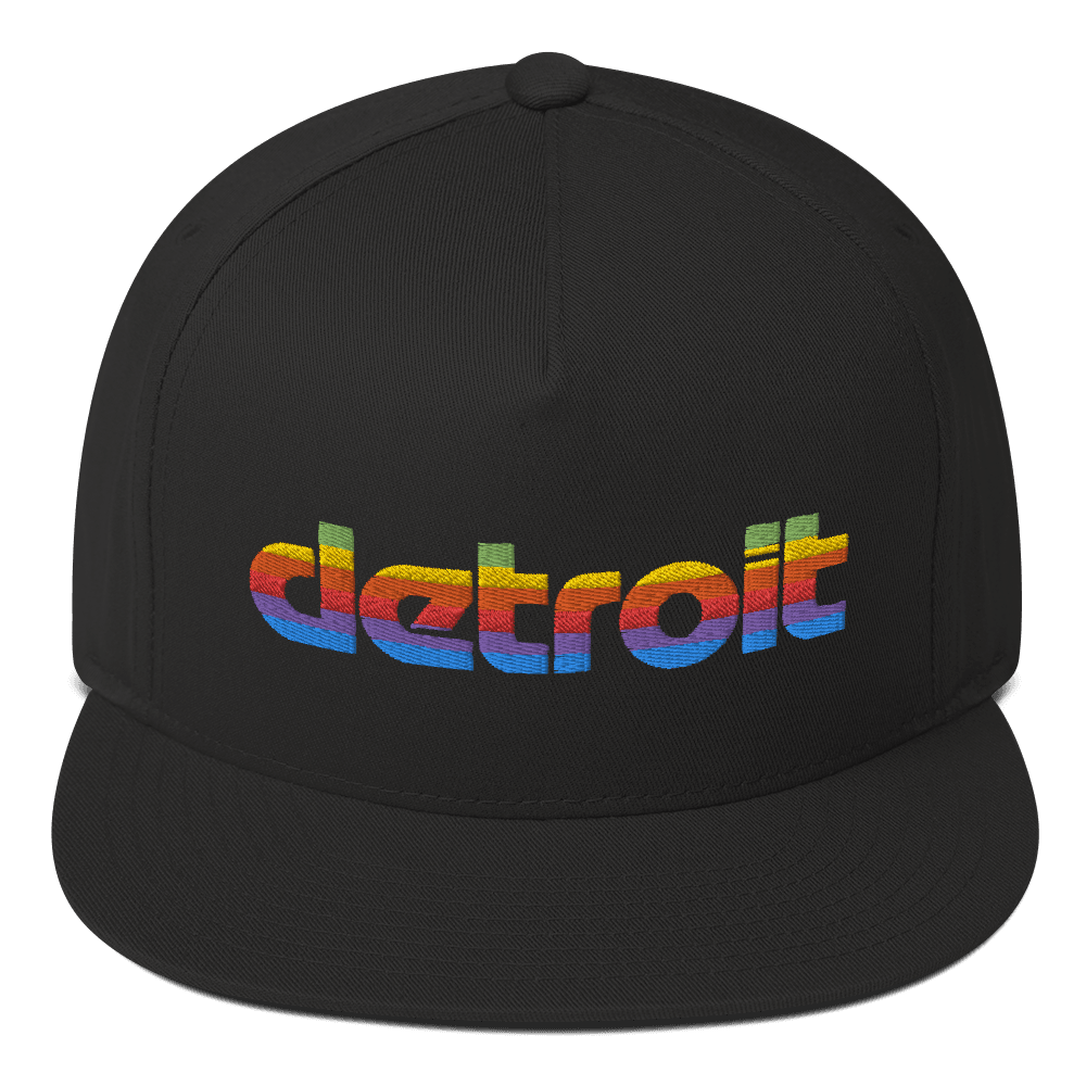 'Detroit' Flat Bill Cap (1980s Pomaceous Computer Parody) - Circumspice Michigan