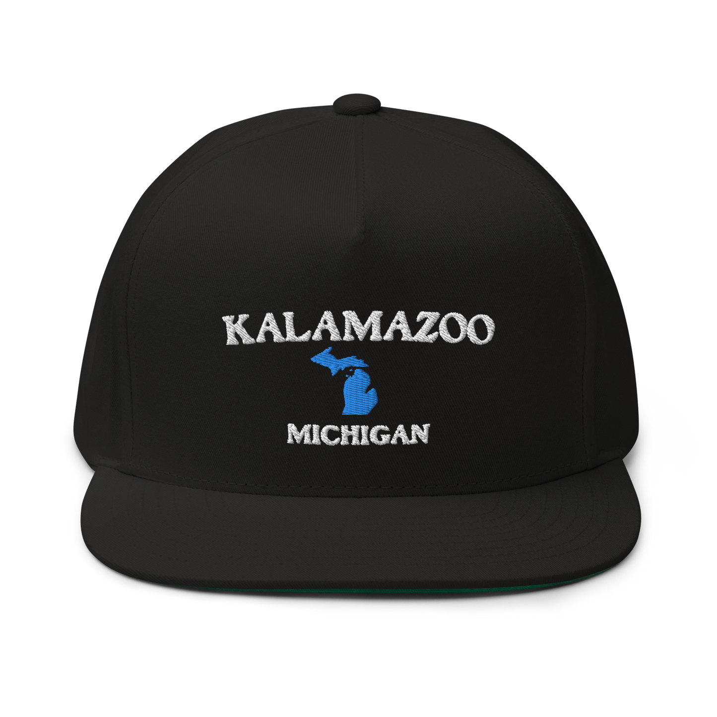 'Kalamazoo Michigan' Flat Bill Snapback (w/ Michigan Outline)