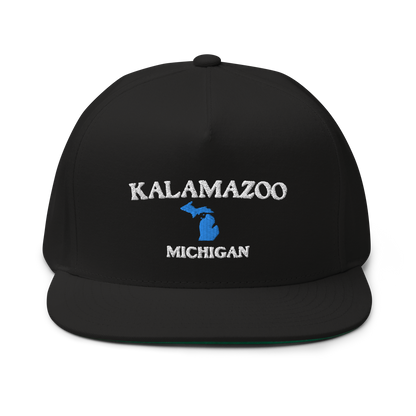 'Kalamazoo Michigan' Flat Bill Snapback (w/ Michigan Outline)