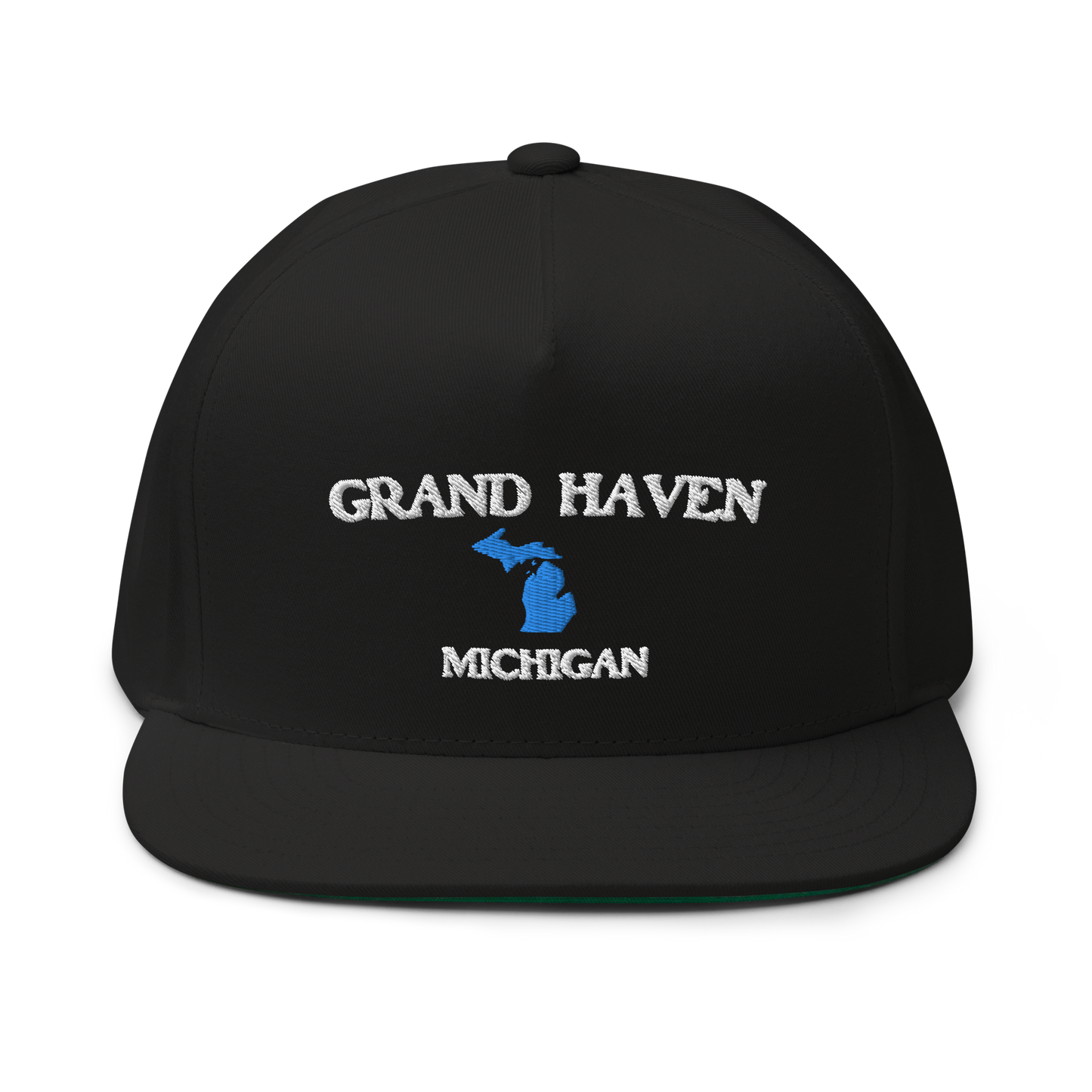 'Grand Haven' Flat Bill Snapback (w/ Michigan Outline)