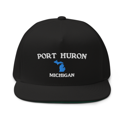 'Port Huron Michigan' Flat Bill Snapback (w/ Michigan Outline)