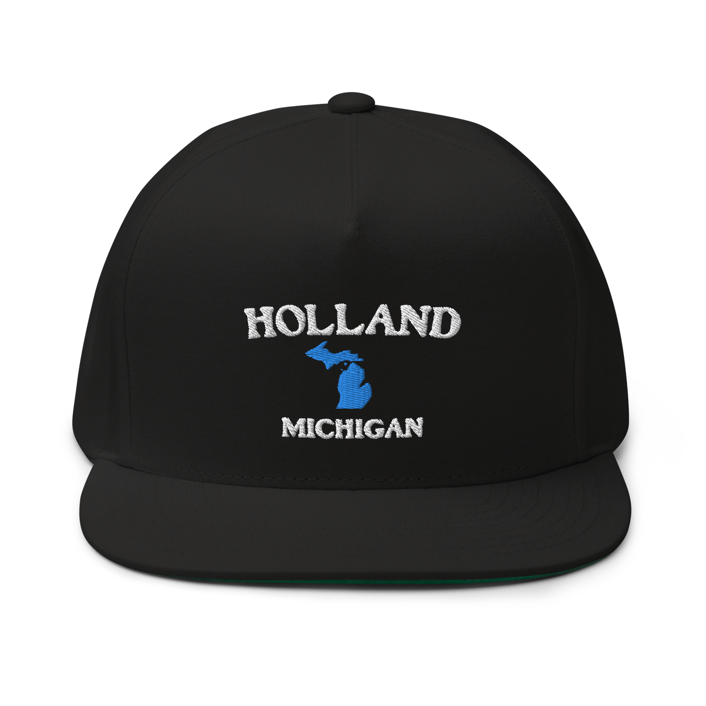 'Holland Michigan' Flat Bill Snapback (w/ Michigan Outline)