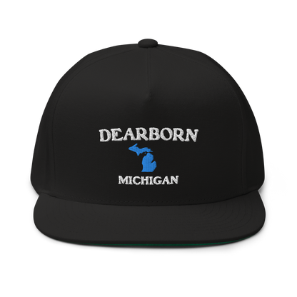 'Dearborn Michigan' Flat Bill Snapback (w/ Michigan Outline)