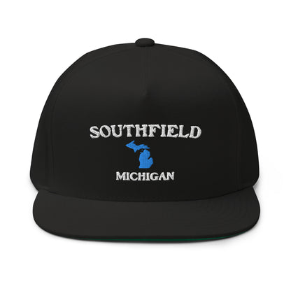 'Southfield Michigan' Flat Bill Snapback (w/ Michigan Outline)