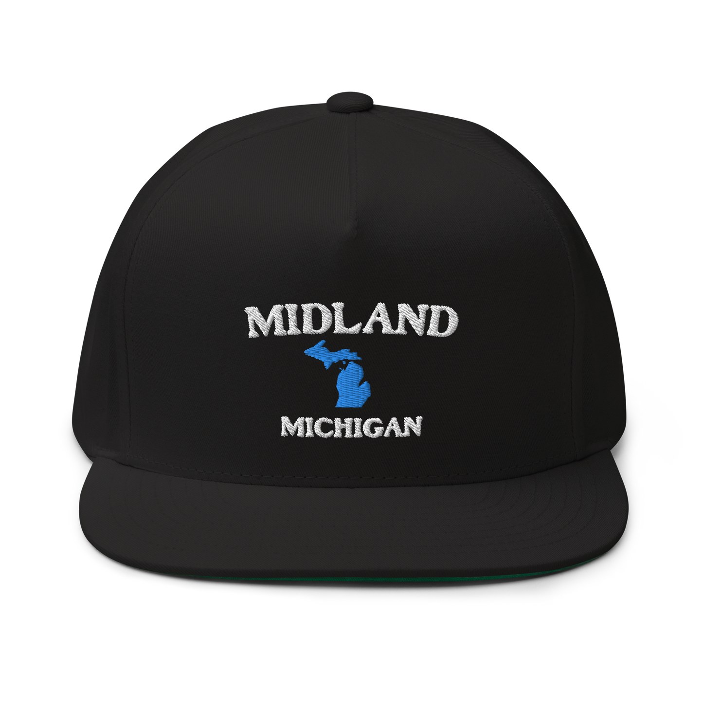 'Midland Michigan' Flat Bill Snapback (w/ Michigan Outline)