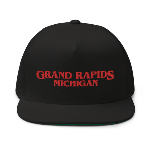 'Grand Rapids Michigan' Flat Bill Snapback (1980s Drama Parody)