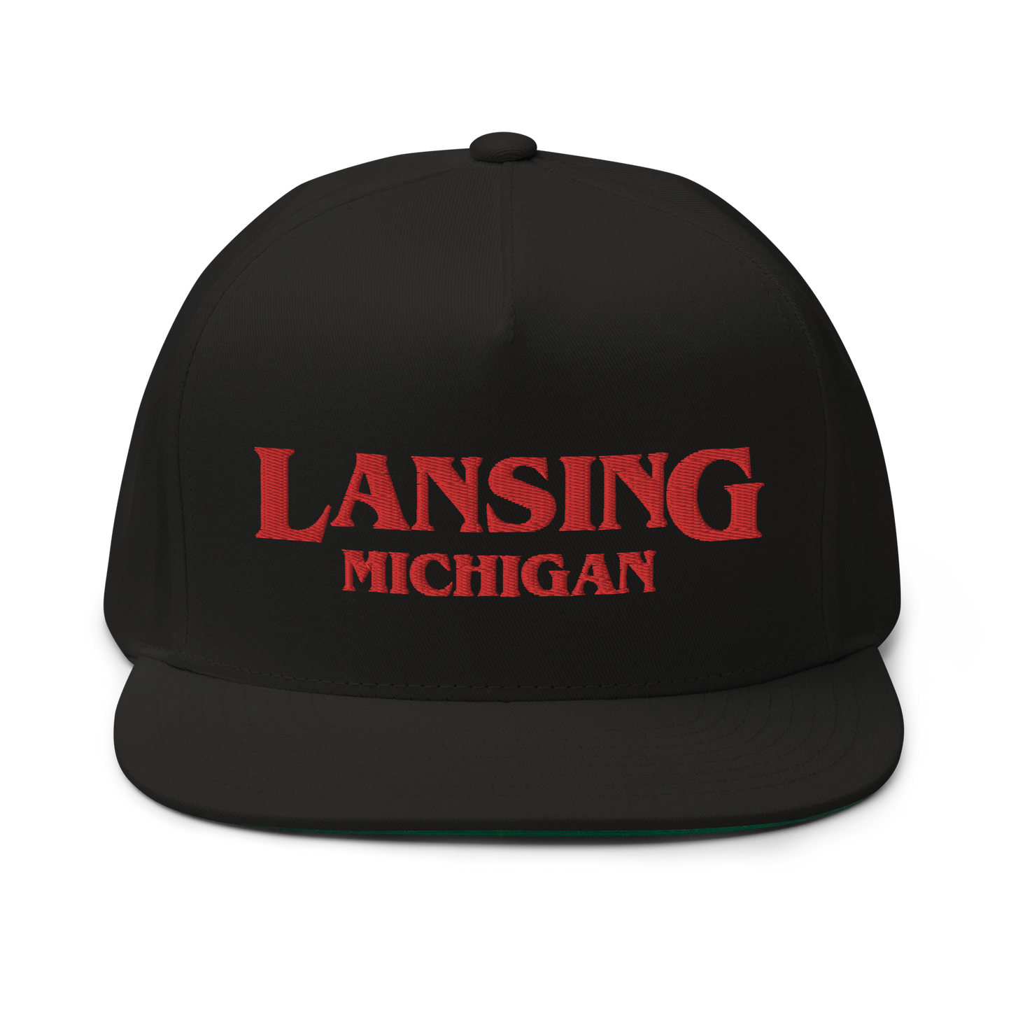 'Lansing Michigan' Flat Bill Snapback (1980s Drama Parody)