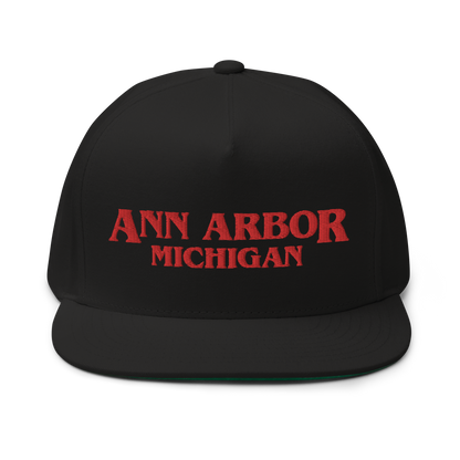 'Ann Arbor Michigan' Flat Bill Snapback (1980s Drama Parody)