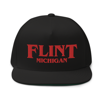 'Flint Michigan' Flat Bill Snapback (1980s Drama Parody)