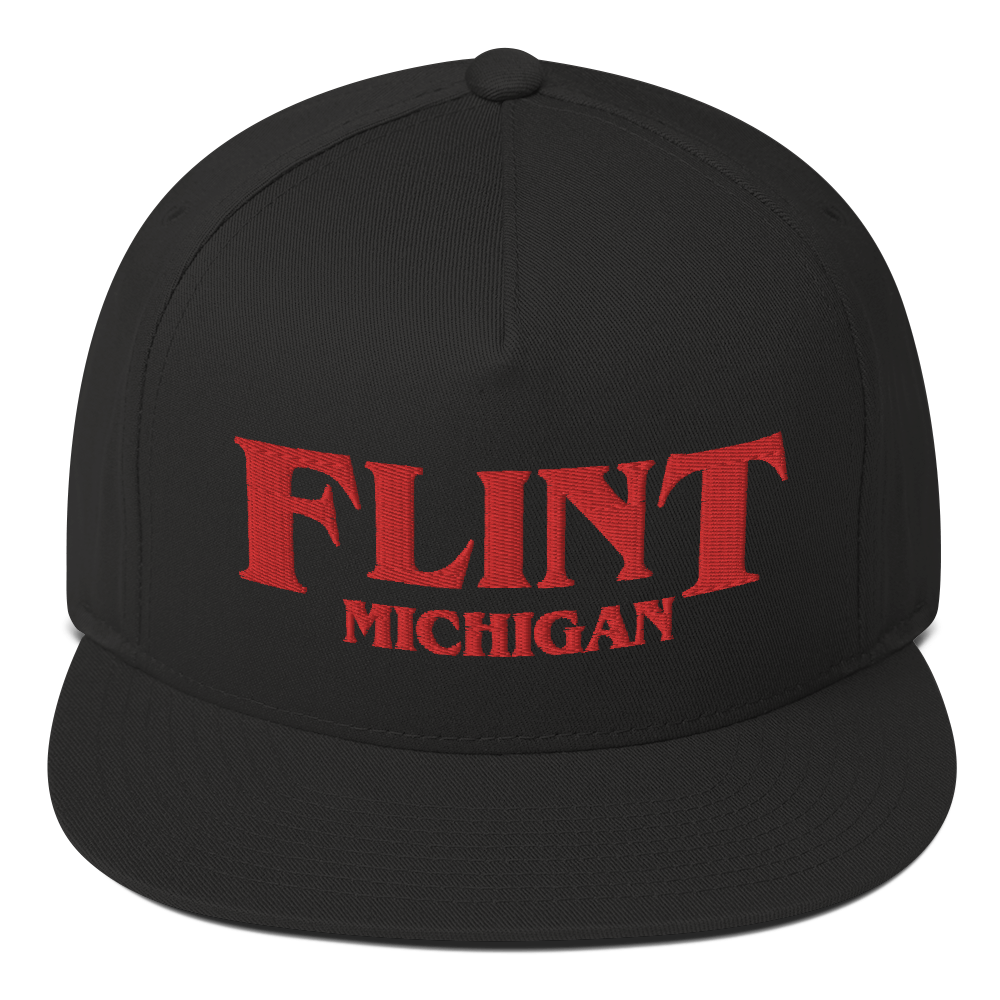 'Flint Michigan' Flat Bill Snapback (1980s Drama Parody)