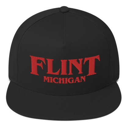 'Flint Michigan' Flat Bill Snapback (1980s Drama Parody)