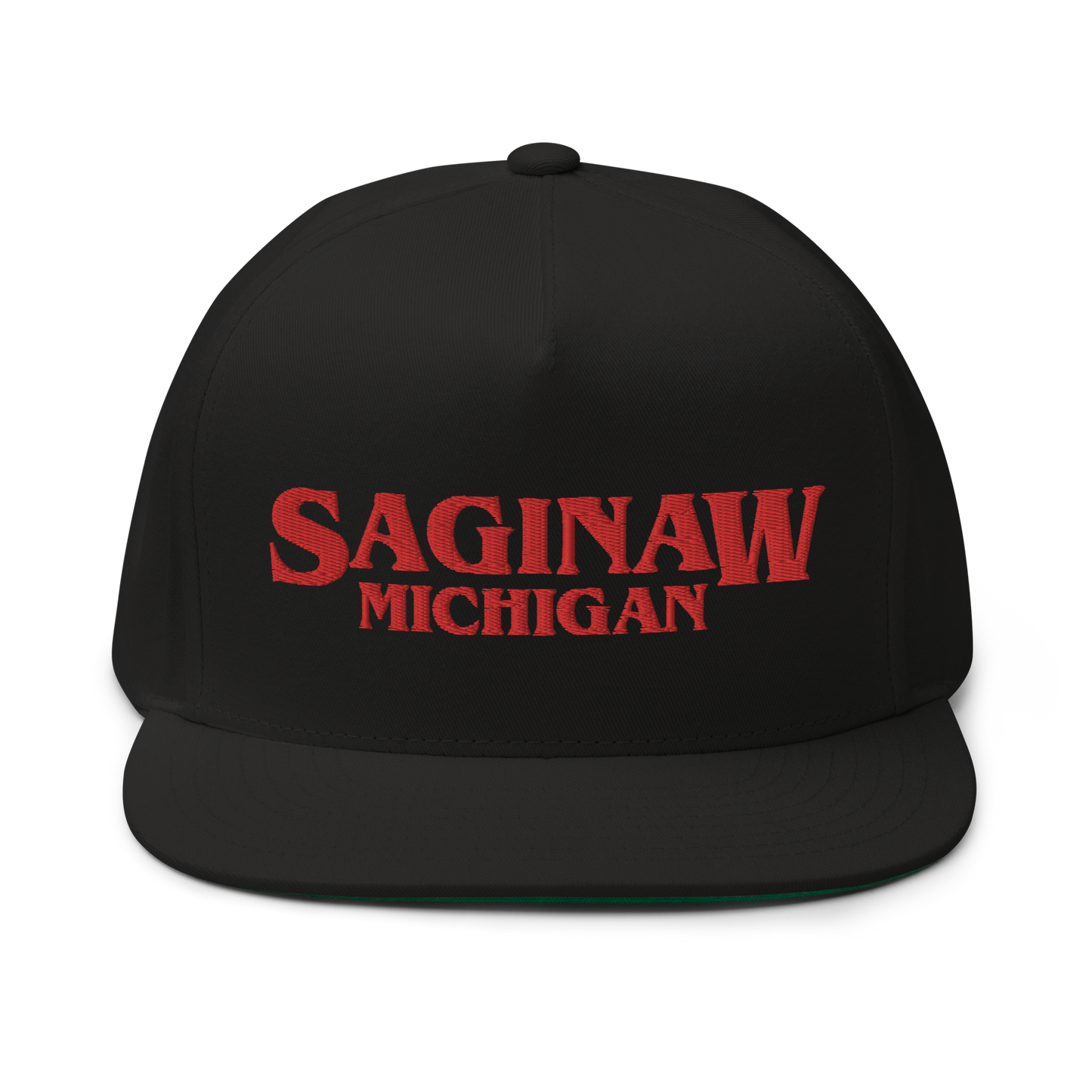 'Saginaw Michigan' Flat Bill Snapback (1980s Drama Parody)