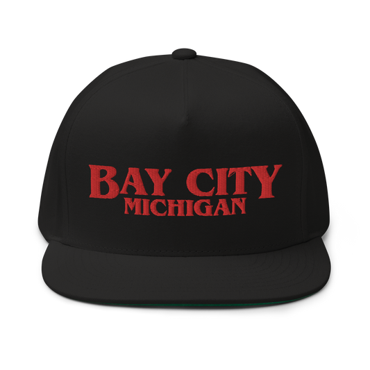 'Bay City Michigan' Flat Bill Snapback (1980s Drama Parody)