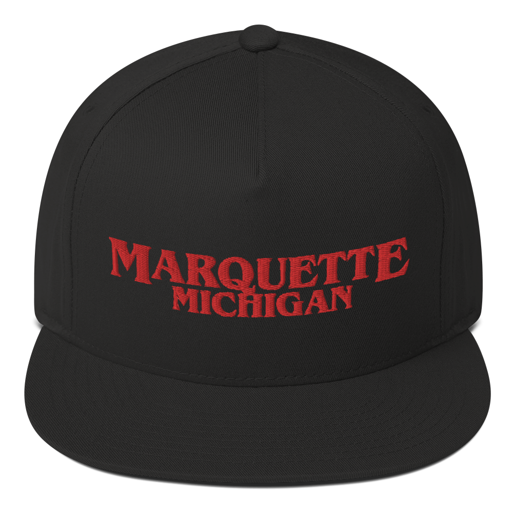 'Marquette Michigan' Flat Bill Snapback (1980s Drama Parody)