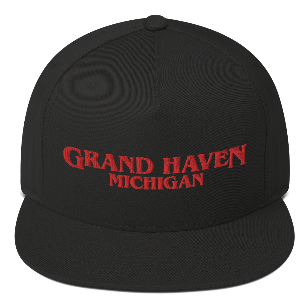 'Grand Haven Michigan' Flat Bill Snapback (1980s Drama Parody)