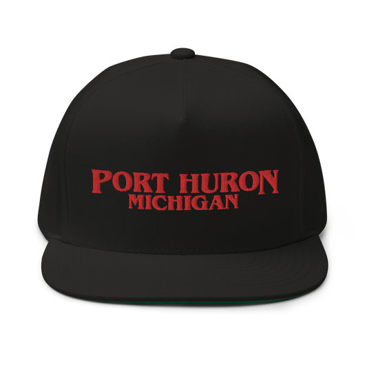 'Port Huron Michigan' Flat Bill Snapback (1980s Drama Parody)