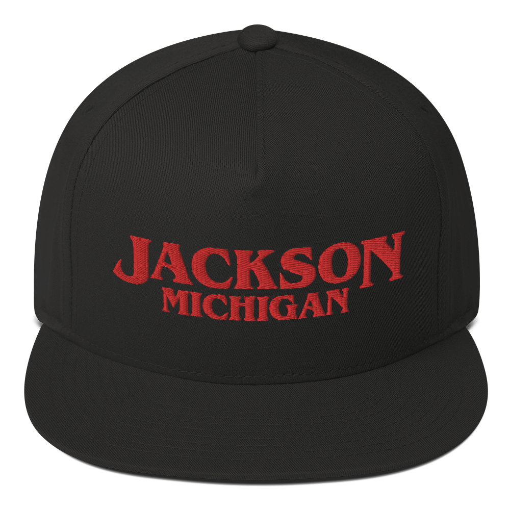 'Jackson Michigan' Flat Bill Snapback (1980s Drama Parody)