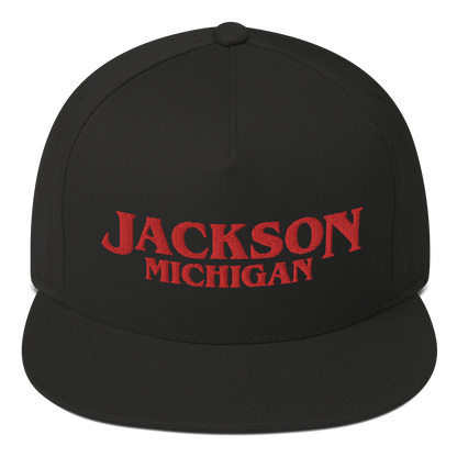 'Jackson Michigan' Flat Bill Snapback (1980s Drama Parody)