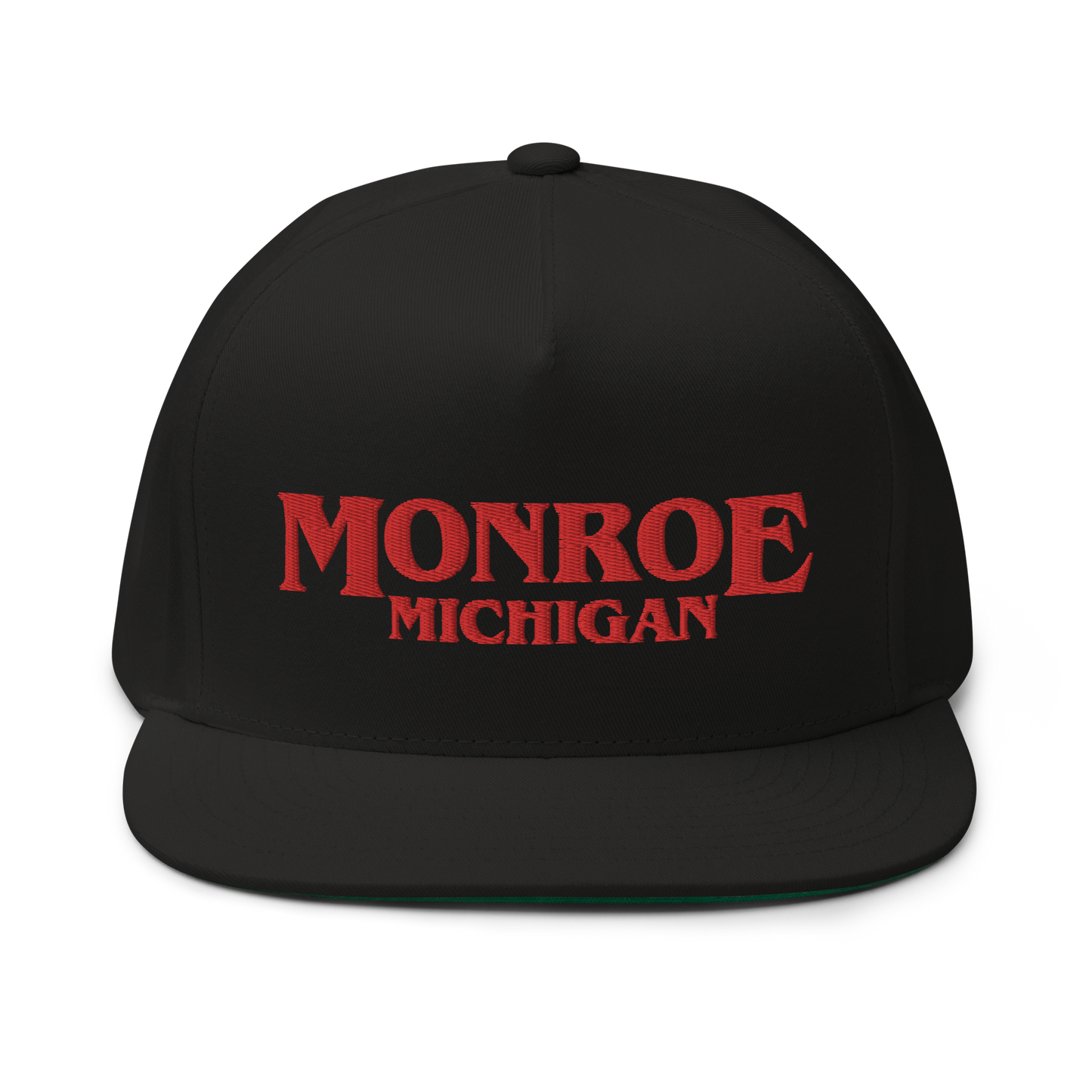 'Monroe Michigan' Flat Bill Snapback (1980s Drama Parody)