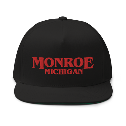 'Monroe Michigan' Flat Bill Snapback (1980s Drama Parody)