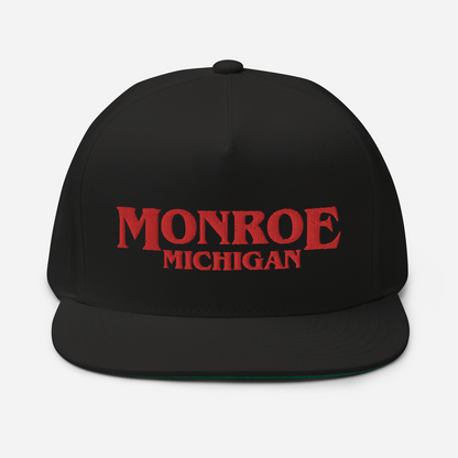 'Monroe Michigan' Flat Bill Snapback (1980s Drama Parody)