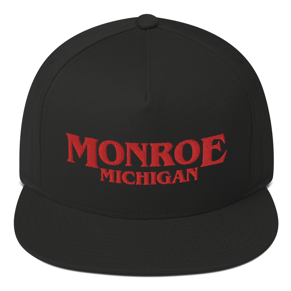 'Monroe Michigan' Flat Bill Snapback (1980s Drama Parody)