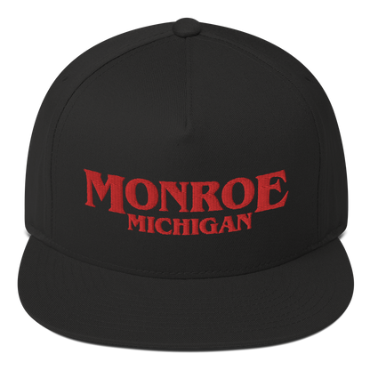 'Monroe Michigan' Flat Bill Snapback (1980s Drama Parody)