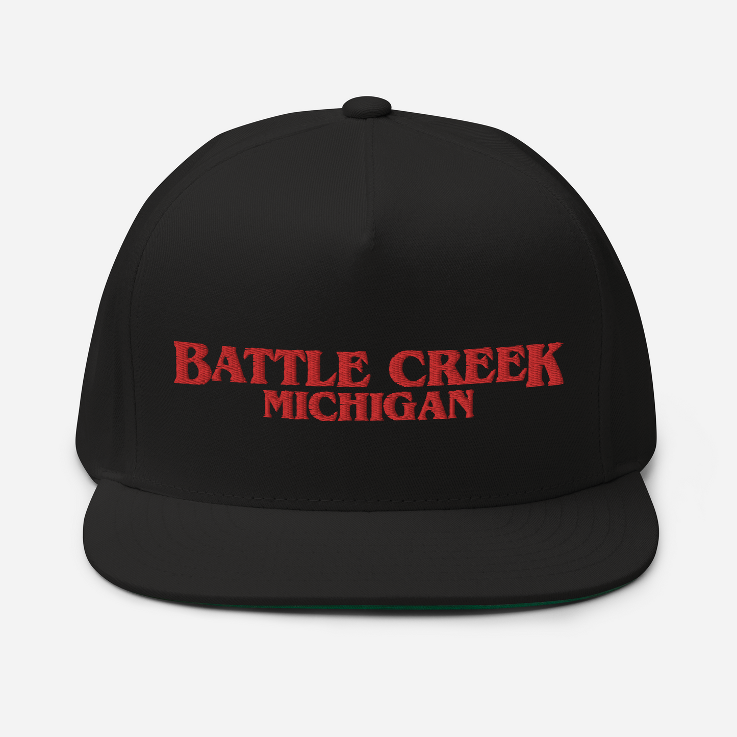 'Battle Creek Michigan' Flat Bill Snapback (1980s Drama Parody)