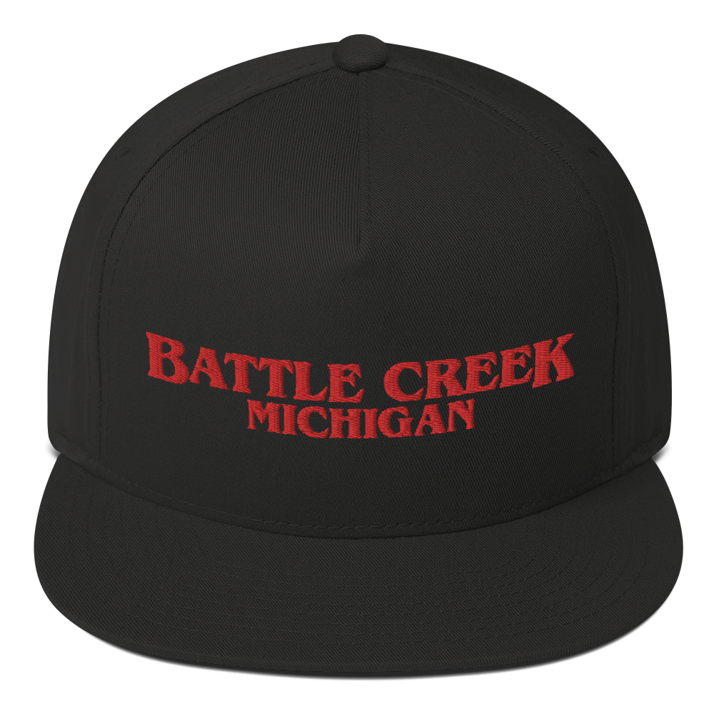 'Battle Creek Michigan' Flat Bill Snapback (1980s Drama Parody)