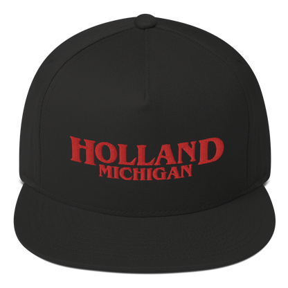 'Holland Michigan' Flat Bill Snapback (1980s Drama Parody)