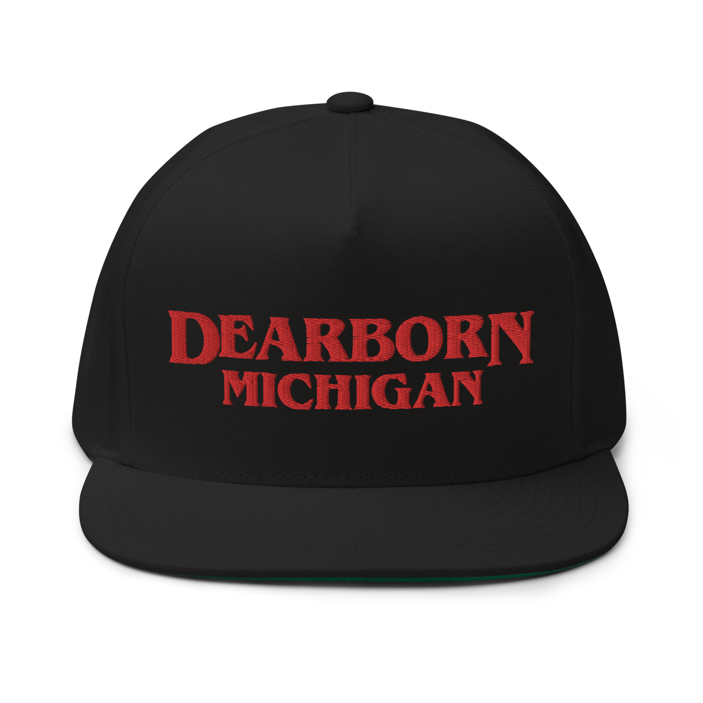 'Dearborn Michigan' Flat Bill Snapback (1980s Drama Parody)