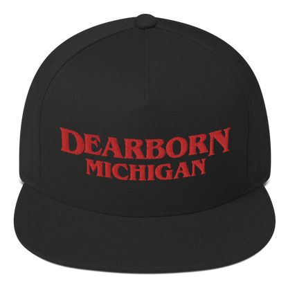 'Dearborn Michigan' Flat Bill Snapback (1980s Drama Parody)