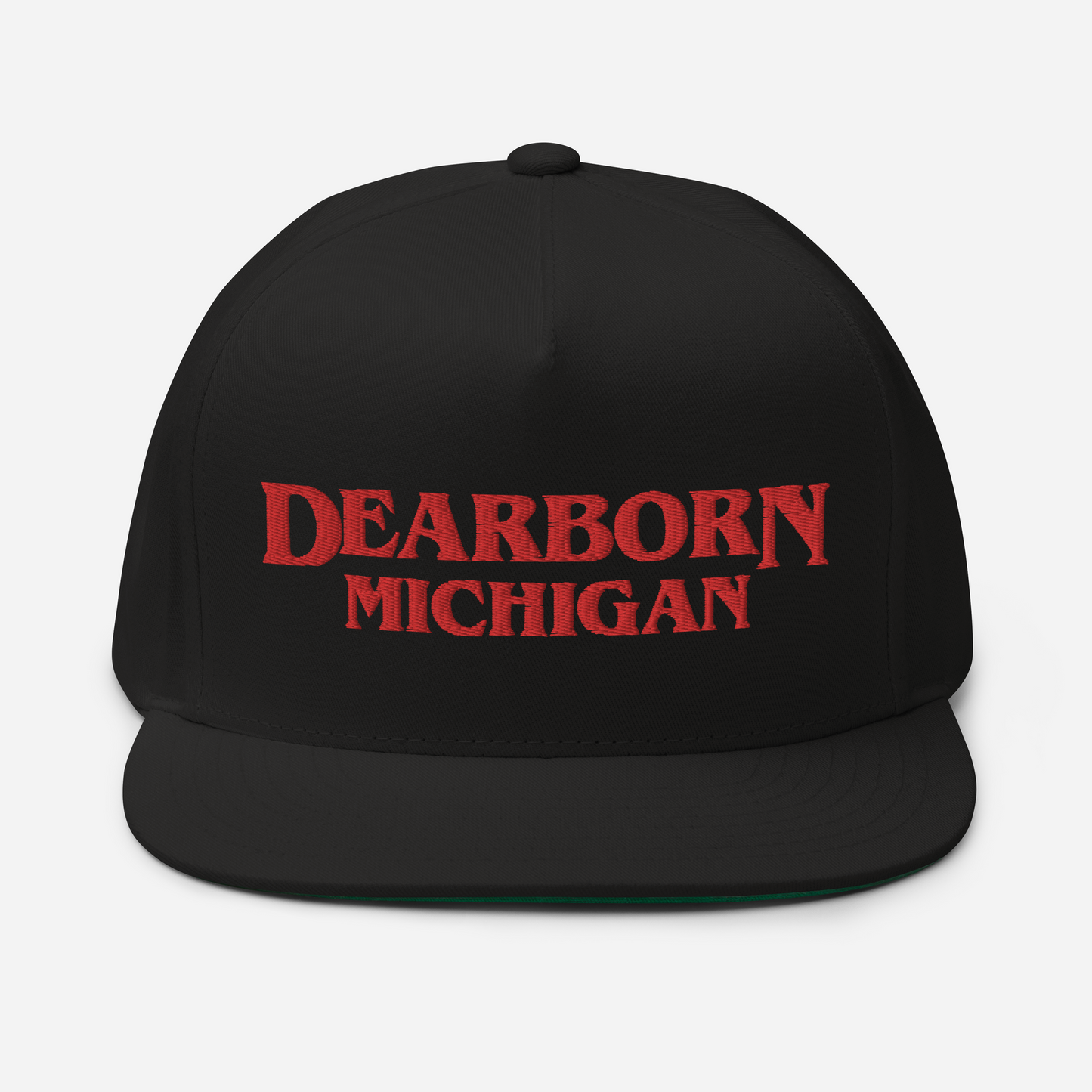 'Dearborn Michigan' Flat Bill Snapback (1980s Drama Parody)