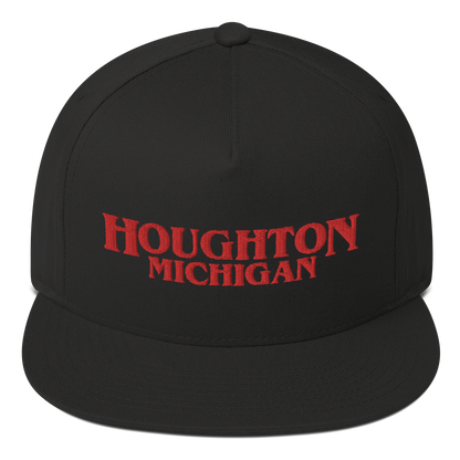 'Houghton Michigan' Flat Bill Snapback (1980s Drama Parody)