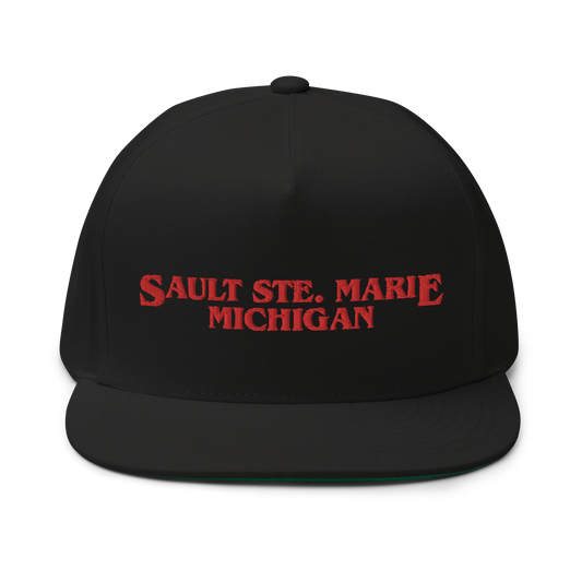 'Sault Ste. Marie' Flat Bill Snapback (1980s Drama Parody)