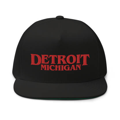 'Detroit Michigan' Flat Bill Snapback (1980s Drama Parody)